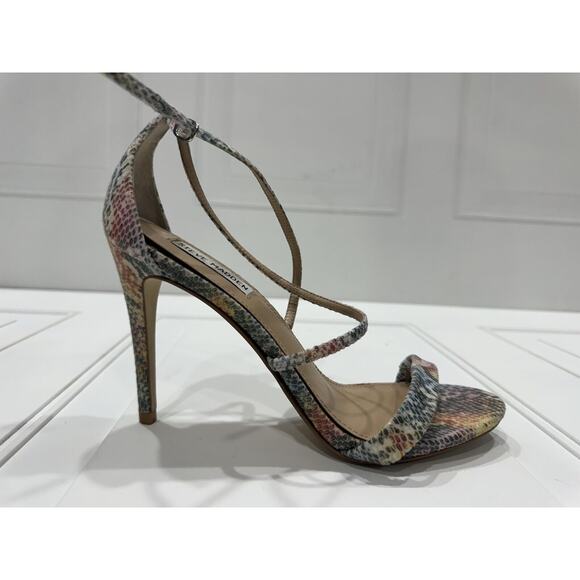 Steve Madden Multi Color Carrson Snake Skin Heels Size 9.5M - Picture 9 of 10